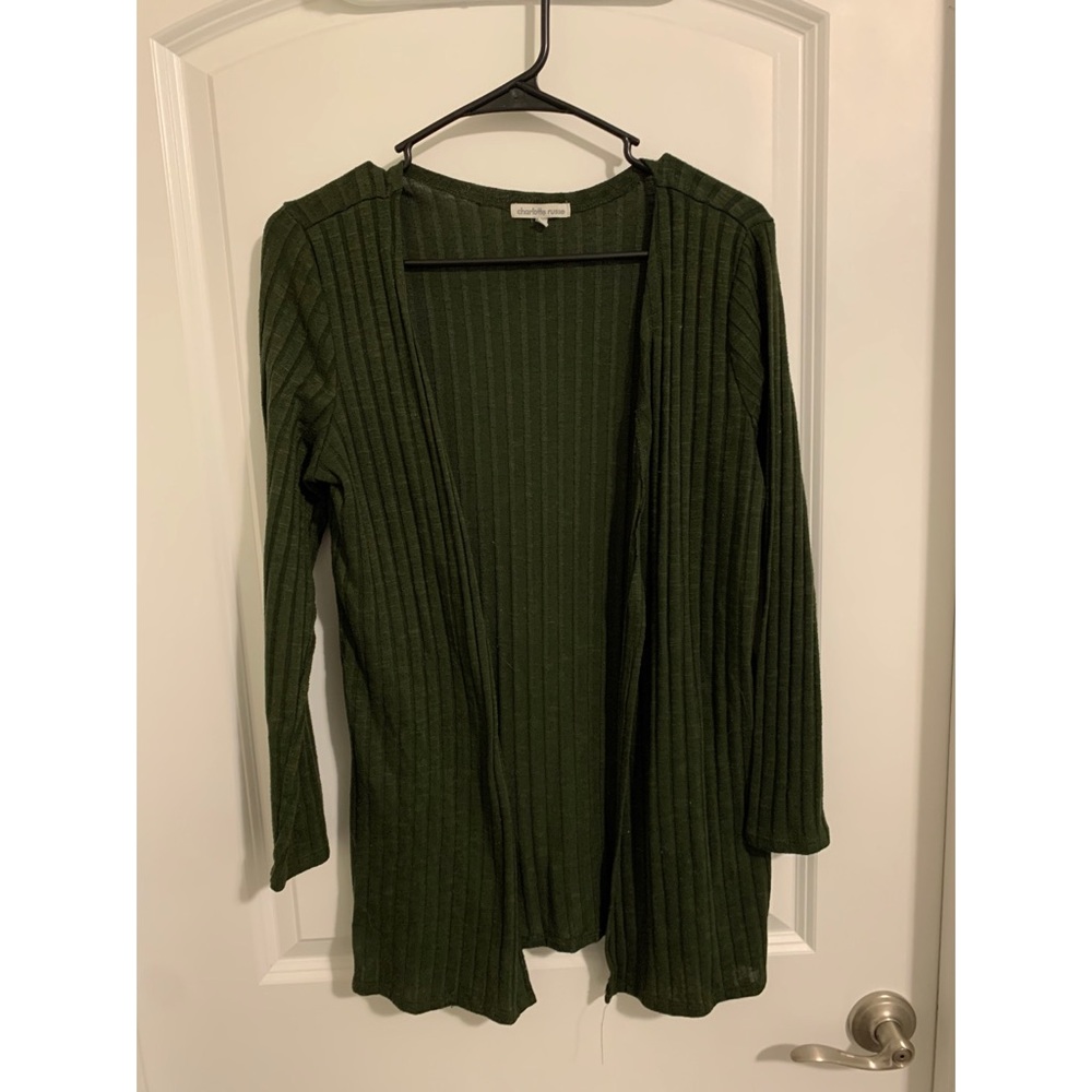 Olive green cardigan